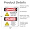 Signmission Hot Surface Sign, 14 in H x 10 in W, Vinyl Decal, Hot Work In Progress Keep Out Bilingual OS-2PACK-DS-D-1014-VS-1365 - alternate 5